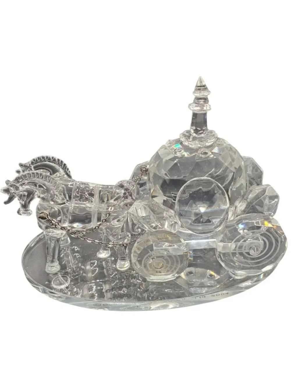 Shannon by Godinger Crystal Cinderella Horse Carriage With Faceted Details